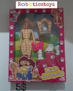 DOLL AND HER ACCESSORIES AND CATS/DOGS AND PETHOUSE