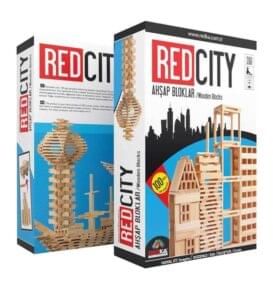 Redka Red City Wooden Blocks