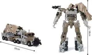 Transformer Toys Optimus Prime Bumblebee Ironhide Megatron Starscream KO Version Action Figure 7 inch-Changes into Toy Car (Color : Megatron)