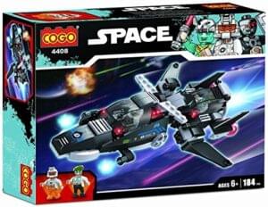 Toyshine ABS Plastic Space Ship Blocks Set (Multicolour, 4408, 184-Piece)